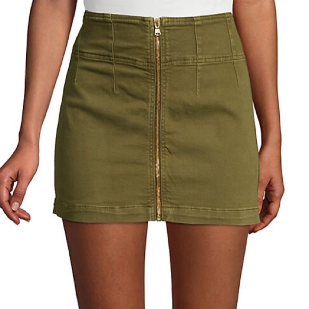 Free People virgo zip front mini skirt